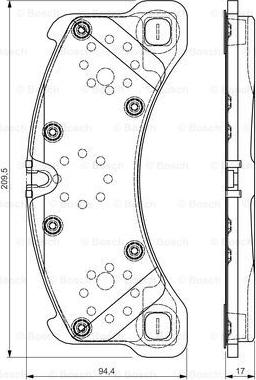 BOSCH 0 986 TB3 217 - Тормозные колодки, дисковые, комплект unicars.by