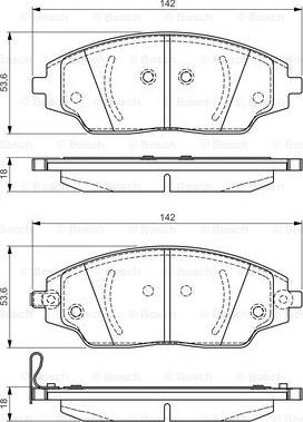 BOSCH 0 986 TB3 229 - Тормозные колодки, дисковые, комплект unicars.by