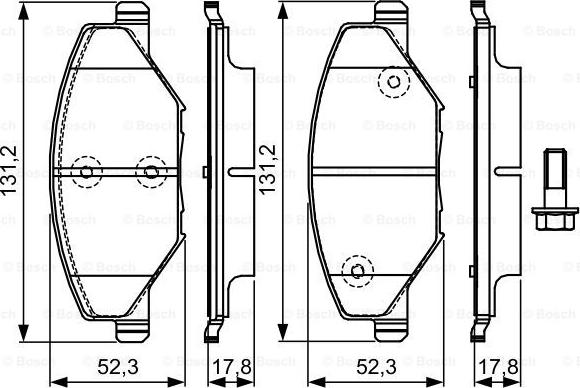 BOSCH 0 986 TB3 220 - Тормозные колодки, дисковые, комплект unicars.by