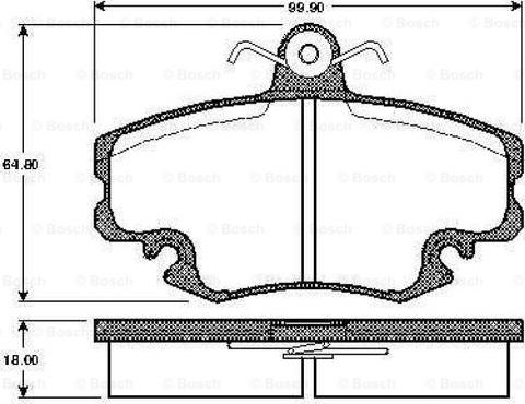 BOSCH 0 986 TB2 953 - Тормозные колодки, дисковые, комплект unicars.by