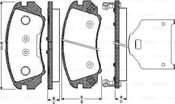 BOSCH 0 986 TB2 963 - Тормозные колодки, дисковые, комплект unicars.by