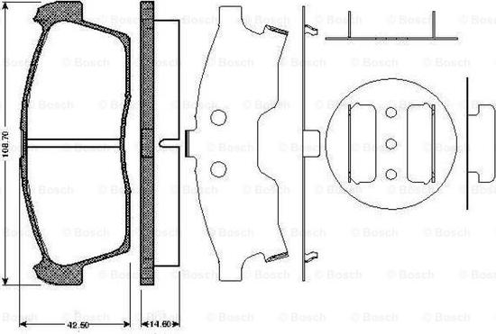 BOSCH 0 986 TB2 930 - Тормозные колодки, дисковые, комплект unicars.by