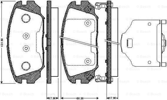 BOSCH 0 986 TB2 933 - Тормозные колодки, дисковые, комплект unicars.by