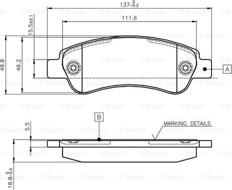 BOSCH 0 986 TB2 977 - Тормозные колодки, дисковые, комплект unicars.by