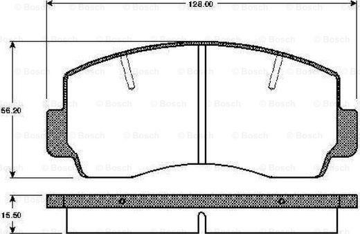 BOSCH 0 986 TB2 494 - Тормозные колодки, дисковые, комплект unicars.by