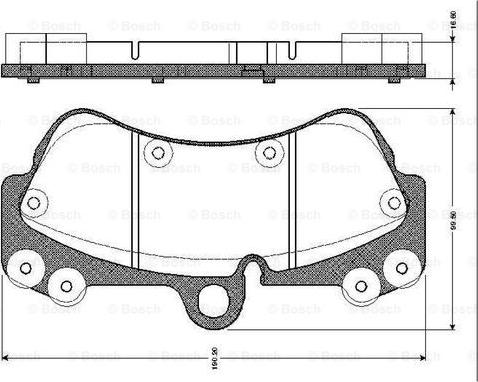 BOSCH 0 986 TB2 454 - Тормозные колодки, дисковые, комплект unicars.by