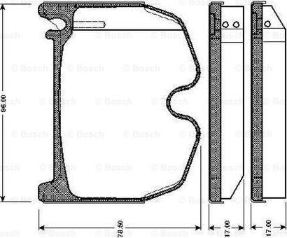 BOSCH 0 986 TB2 452 - Тормозные колодки, дисковые, комплект unicars.by