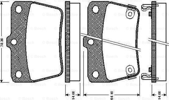 BOSCH 0 986 TB2 406 - Тормозные колодки, дисковые, комплект unicars.by