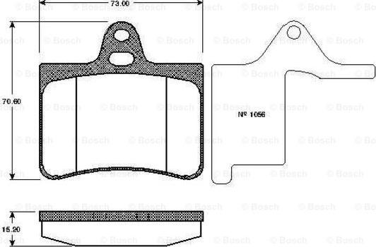 BOSCH 0 986 TB2 400 - Тормозные колодки, дисковые, комплект unicars.by