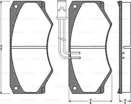 BOSCH 0 986 TB2 484 - Тормозные колодки, дисковые, комплект unicars.by