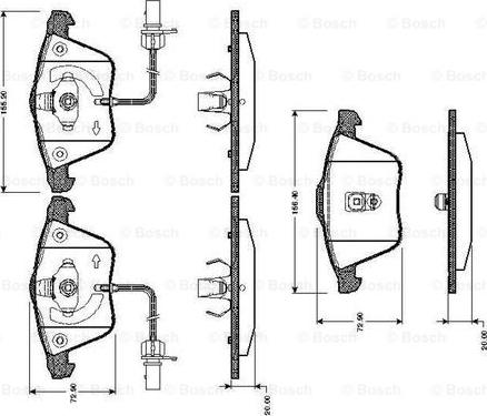 BOSCH 0 986 TB2 436 - Тормозные колодки, дисковые, комплект unicars.by