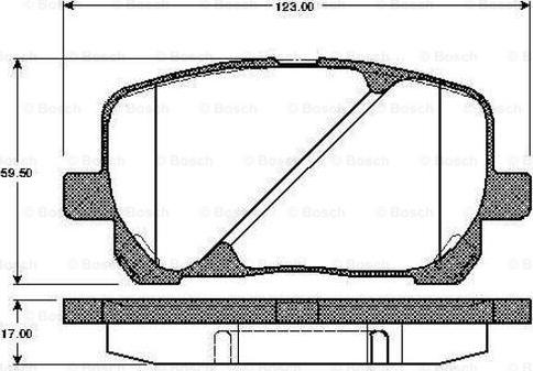 BOSCH 0 986 TB2 430 - Тормозные колодки, дисковые, комплект unicars.by