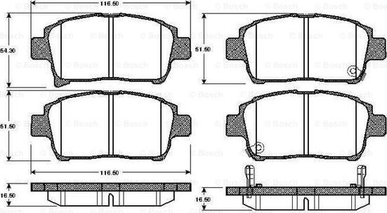 BOSCH 0 986 TB2 438 - Тормозные колодки, дисковые, комплект unicars.by