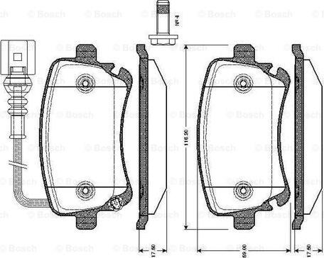 BOSCH 0 986 TB2 426 - Тормозные колодки, дисковые, комплект unicars.by