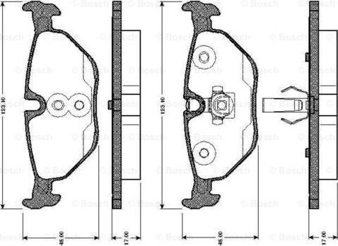 BOSCH 0 986 TB2 594 - Тормозные колодки, дисковые, комплект unicars.by