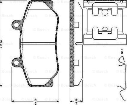 BOSCH 0 986 TB2 542 - Тормозные колодки, дисковые, комплект unicars.by