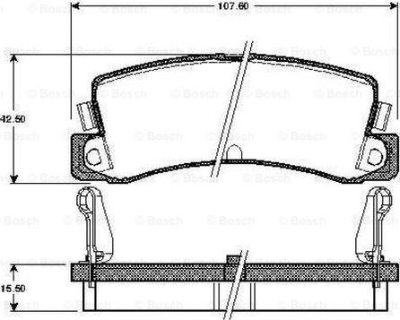 BOSCH 0 986 TB2 564 - Тормозные колодки, дисковые, комплект unicars.by