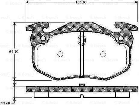 BOSCH 0 986 TB2 515 - Тормозные колодки, дисковые, комплект unicars.by