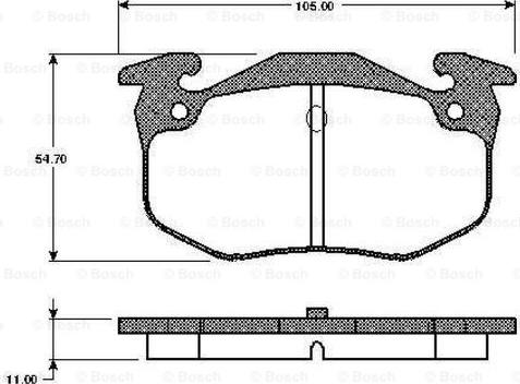 BOSCH 0 986 TB2 517 - Тормозные колодки, дисковые, комплект unicars.by