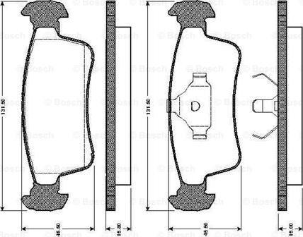 BOSCH 0 986 TB2 578 - Тормозные колодки, дисковые, комплект unicars.by