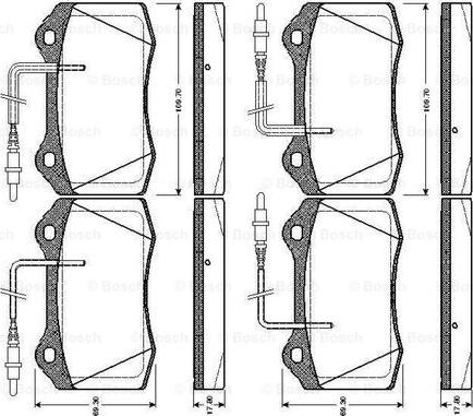 BOSCH 0 986 TB2 694 - Тормозные колодки, дисковые, комплект unicars.by