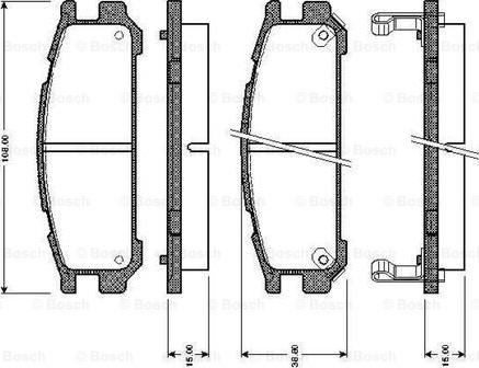 BOSCH 0 986 TB2 645 - Тормозные колодки, дисковые, комплект unicars.by