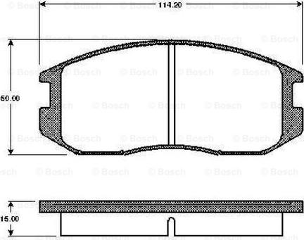 BOSCH 0 986 TB2 650 - Тормозные колодки, дисковые, комплект unicars.by