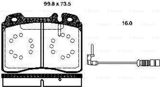 BOSCH 0 986 TB2 663 - Тормозные колодки, дисковые, комплект unicars.by