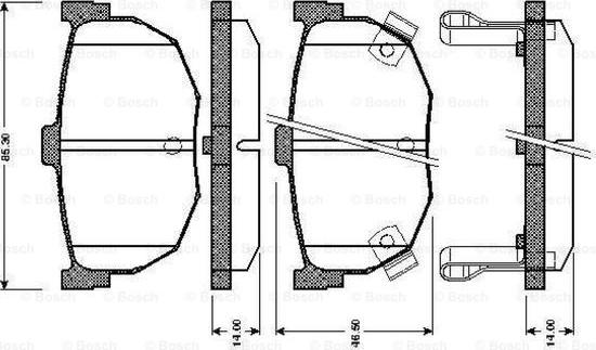 BOSCH 0 986 TB2 619 - Тормозные колодки, дисковые, комплект unicars.by