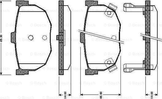 BOSCH 0 986 TB2 618 - Тормозные колодки, дисковые, комплект unicars.by