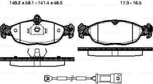 BOSCH 0 986 TB2 679 - Тормозные колодки, дисковые, комплект unicars.by