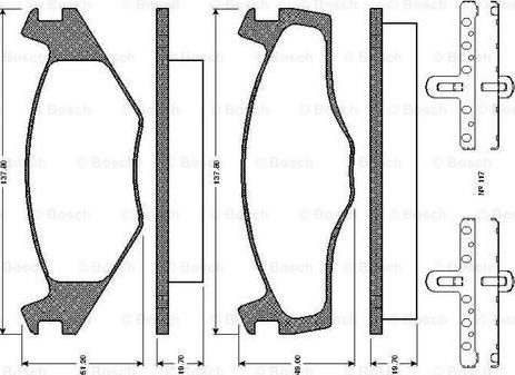 BOSCH 0 986 TB2 090 - Тормозные колодки, дисковые, комплект unicars.by