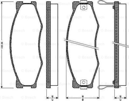 BOSCH 0 986 TB2 098 - Тормозные колодки, дисковые, комплект unicars.by