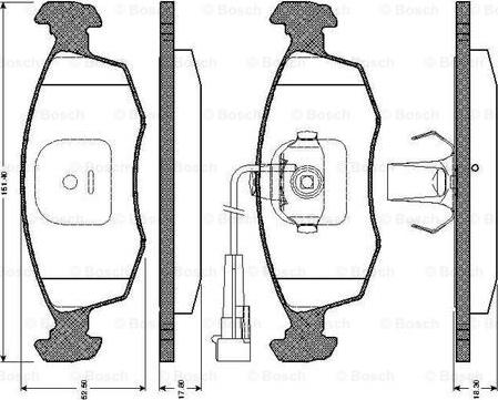 BOSCH 0 986 TB2 093 - Тормозные колодки, дисковые, комплект unicars.by