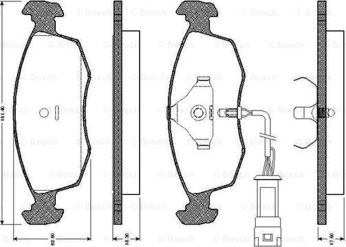 BOSCH 0 986 TB2 092 - Тормозные колодки, дисковые, комплект unicars.by