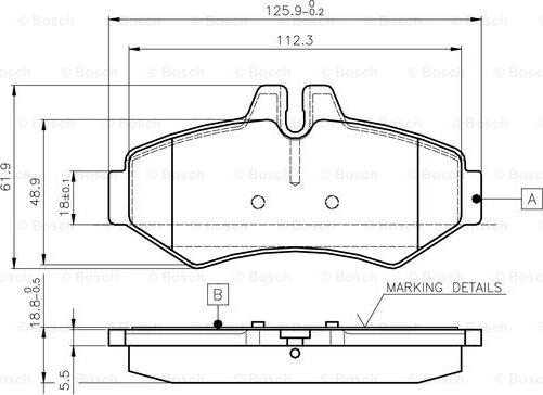 BOSCH 0 986 TB2 046 - Тормозные колодки, дисковые, комплект unicars.by