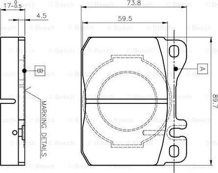 BOSCH 0 986 TB2 051 - Тормозные колодки, дисковые, комплект unicars.by