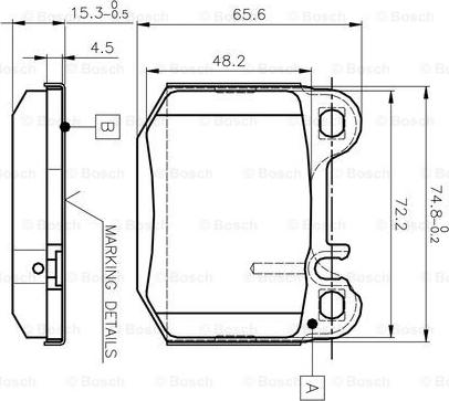 BOSCH 0 986 TB2 053 - Тормозные колодки, дисковые, комплект unicars.by