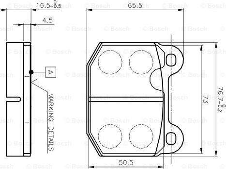 BOSCH 0 986 TB2 052 - Тормозные колодки, дисковые, комплект unicars.by