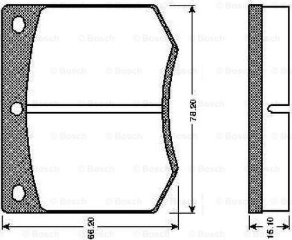 BOSCH 0 986 TB2 062 - Тормозные колодки, дисковые, комплект unicars.by