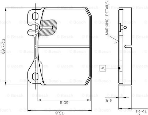 BOSCH 0 986 TB2 001 - Тормозные колодки, дисковые, комплект unicars.by