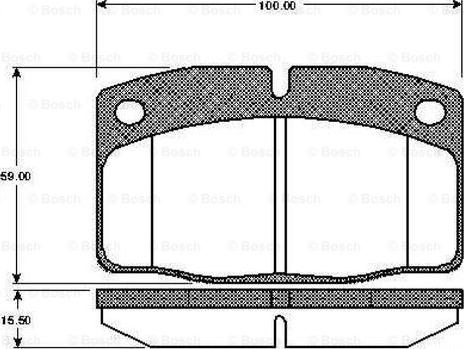 BOSCH 0 986 TB2 003 - Тормозные колодки, дисковые, комплект unicars.by