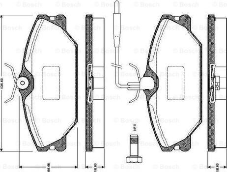 BOSCH 0 986 TB2 010 - Тормозные колодки, дисковые, комплект unicars.by