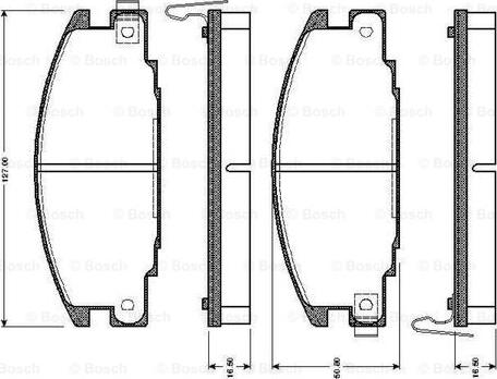 BOSCH 0 986 TB2 011 - Тормозные колодки, дисковые, комплект unicars.by