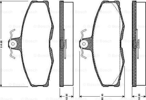 BOSCH 0 986 TB2 081 - Тормозные колодки, дисковые, комплект unicars.by