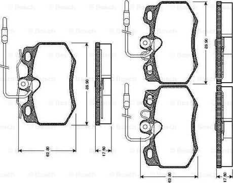 BOSCH 0 986 TB2 088 - Тормозные колодки, дисковые, комплект unicars.by