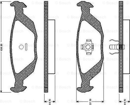 BOSCH 0 986 TB2 083 - Тормозные колодки, дисковые, комплект unicars.by