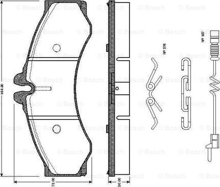 BOSCH 0 986 TB2 037 - Тормозные колодки, дисковые, комплект unicars.by