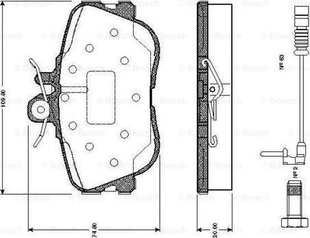 BOSCH 0 986 TB2 024 - Тормозные колодки, дисковые, комплект unicars.by