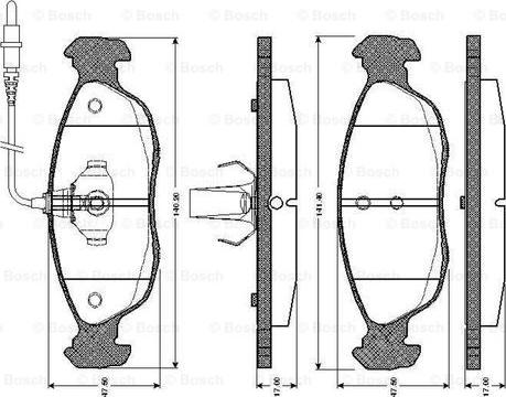 BOSCH 0 986 TB2 025 - Тормозные колодки, дисковые, комплект unicars.by